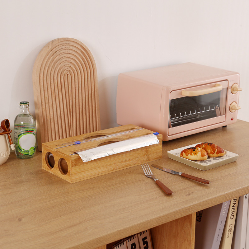 Plastikust ümbrise jaotur koos lõikuriga Plastikust toidukile jaotur koos liuglõikuriga Korduvtäidetav toidukile jaotur Sujuvalt