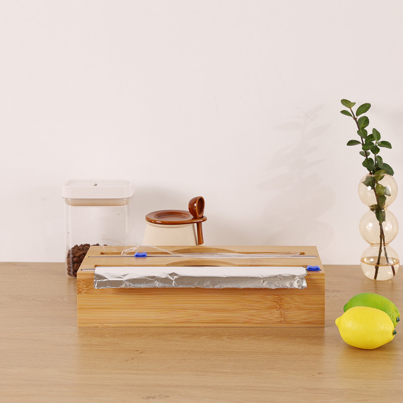 Dozator de ambalaj reîncărcat Dozator de folie lipită cu tăietor de diapozitive Dozator de folie alimentară din plastic reutilizabil Folie și folie alimentară