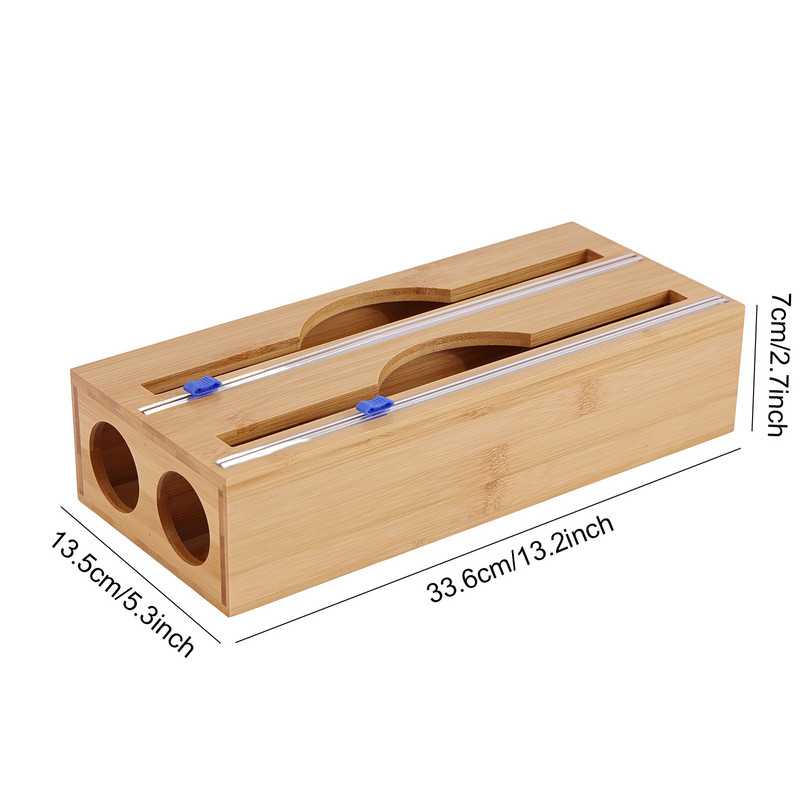 Dozator de ambalaj reîncărcat Dozator de folie lipită cu tăietor de diapozitive Dozator de folie alimentară din plastic reutilizabil Folie și folie alimentară