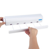 3,2 m 3,75 m frânghie telescopică automată cu 4/5 fire Umeraș de rufe retractabil montat pe perete Suport de uscare pentru interior Prosop cu cârlig