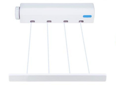 3,2 m 3,75 m frânghie telescopică automată cu 4/5 fire Umeraș de rufe retractabil montat pe perete Suport de uscare pentru interior Prosop cu cârlig