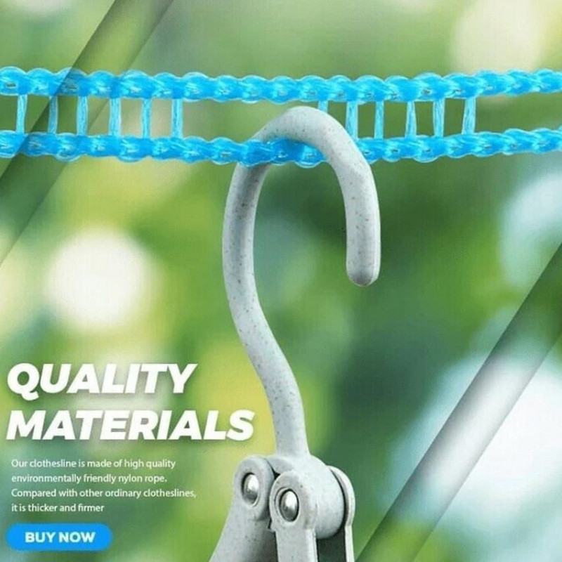 8 metrų drąsi drabužių linija viduje ir lauke Kelionės nemokamos perforavimo, atsparios vėjui, neslystančios, vėsios, pakabinamos rūbų virvės, lengvai pakabinamos