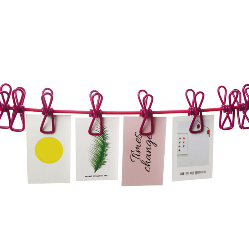 180 cm elastična vanjska vješalica za sušenje rublja, vješalica za hlače, uže za sušenje rublja s 12 kopči, vješalica za vješalice za sušenje odjeće, putovanja, kampiranje Linija