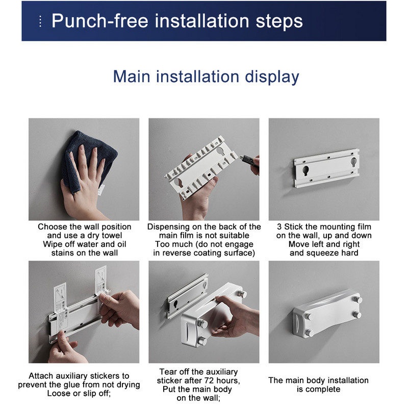 Hordozható, visszahúzható ruhakötél ruhaszárító állvány, nincs szükség fúrásra 5,2 M szárítókötél Mosoda tárolása Fürdőszoba tartozékok