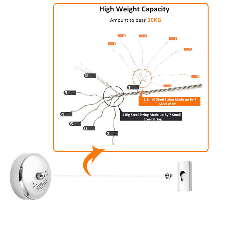 Lauko drabužių virvė, sulankstomi rūbai, ištraukiama skalbinių kabykla, ištraukiama 304 nerūdijančio plieno džiovinimo lentynos, virvių drabužiai