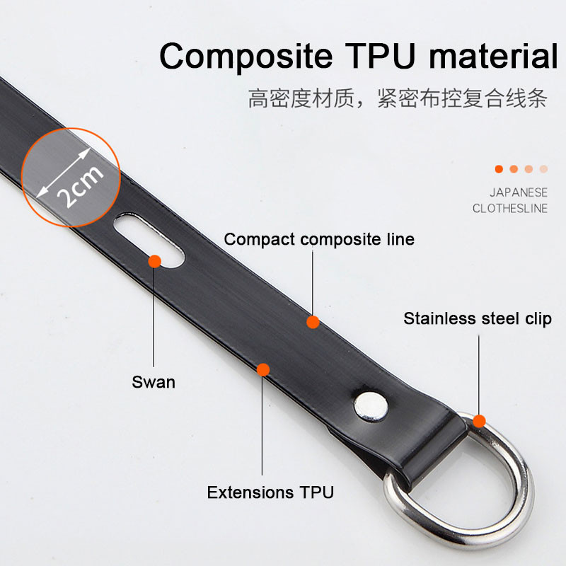 DOOKOLE Cursă de rufe retractabilă, Suport de perete pentru uscător retractabil pentru linie de haine reglabilă cu 34 găuri de agățare rezistente la vânt, negru