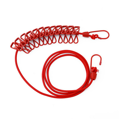 12 kapcsos Utazási Hordozható Kihúzható Ruhakötél Elasztikus Mosó zsinór Otthoni Zokni Alsóneműk Ruhaakasztó fogas Ruhazsinór