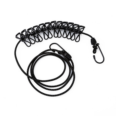 12 kapcsos Utazási Hordozható Kihúzható Ruhakötél Elasztikus Mosó zsinór Otthoni Zokni Alsóneműk Ruhaakasztó fogas Ruhazsinór