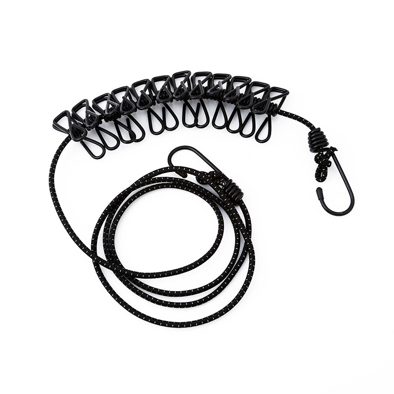 12 kapcsos Utazási Hordozható Kihúzható Ruhakötél Elasztikus Mosó zsinór Otthoni Zokni Alsóneműk Ruhaakasztó fogas Ruhazsinór