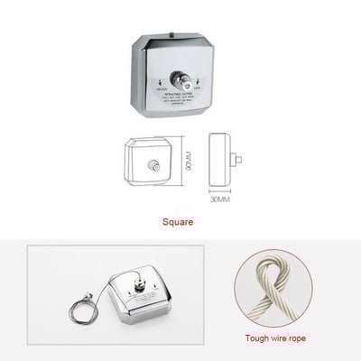 Nerūdijančio plieno pakabinama sieninė drabužių linija Hotel Hotel Ištraukiama drabužių linija vidaus lauko kabykla skalbinių džiovykla Organizatoriaus audinys