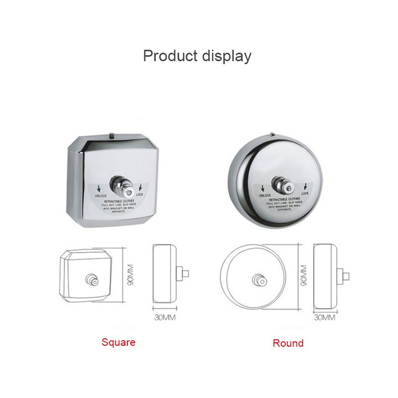 Nerūdijančio plieno pakabinama sieninė drabužių linija Hotel Hotel Ištraukiama drabužių linija vidaus lauko kabykla skalbinių džiovykla Organizatoriaus audinys