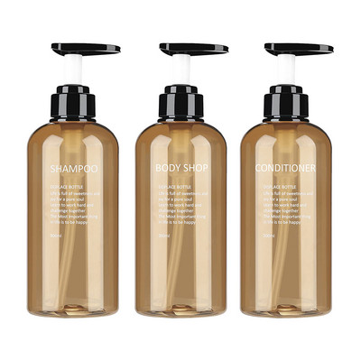 3 buc. Sticle pentru dozator de șampon și balsam pentru baie, din plastic, goală, reîncărcabilă, pentru sticle de loțiune, set de recipiente pentru cosmetice