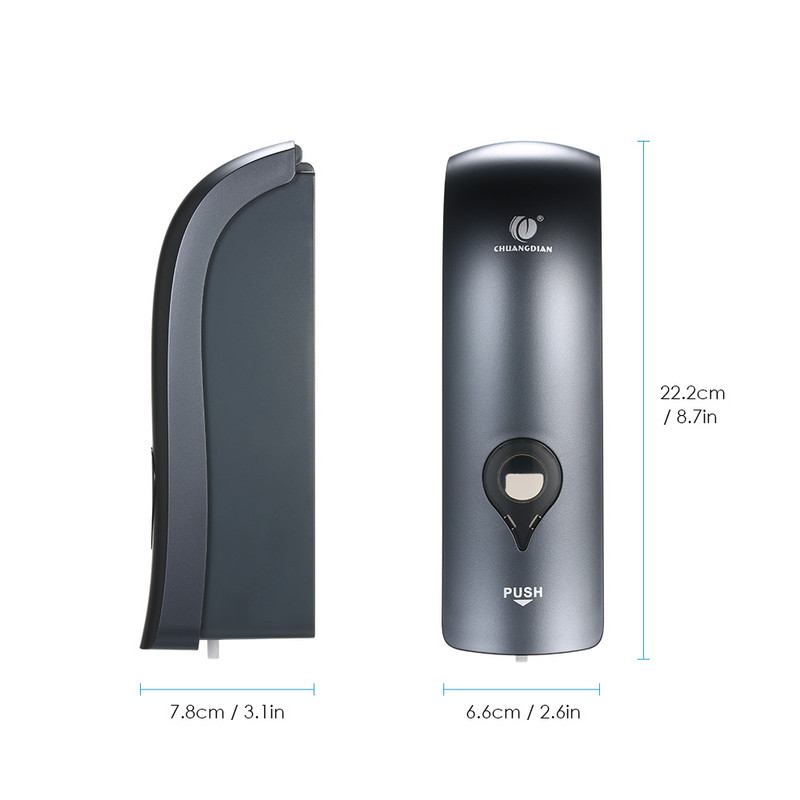 Dozator de săpun lichid de 300 ml Distribuitor de săpun de bucătărie Pompă montată pe perete Baie de duș Dezinfectant lichid Dispenser de săpun la atingere manuală