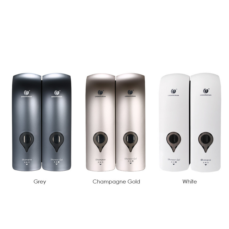 Dozator de săpun lichid de 300 ml Distribuitor de săpun de bucătărie Pompă montată pe perete Baie de duș Dezinfectant lichid Dispenser de săpun la atingere manuală