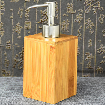 500 мл дозатор за сапун, лосион, шампоан, държач за бутилки, кухненски бамбуков течен сапун за ръце, 360-градусова въртяща се помпа