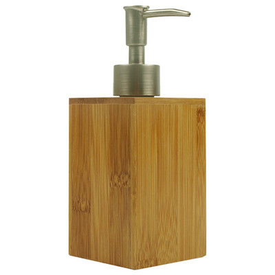 500 ml seebi jaotur Lotion šampooni jaotur pudelihoidja köök bambusest vedel käteseebi dosaator 360 kraadi pöörlev pump