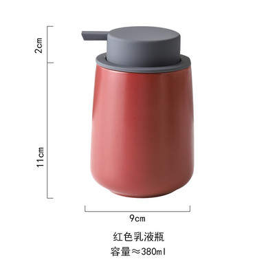 Jednostavna keramička boca s pumpicom za doziranje sapuna, dezinfekcijsko sredstvo za ruke, bočica za šampon od 380 ml, prijenosni dozator za sapun, porculanski pribor za kupanje