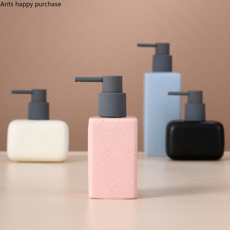 Ceramica Accesorii de baie Sticla de dezinfectant pentru maini Sticla patrata de lotiune Accesorii pentru baie Presă recipientul pentru săpun recipient lichid