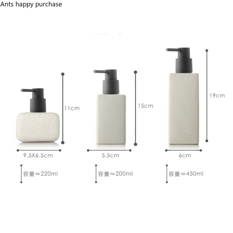 Ceramica Accesorii de baie Sticla de dezinfectant pentru maini Sticla patrata de lotiune Accesorii pentru baie Presă recipientul pentru săpun recipient lichid