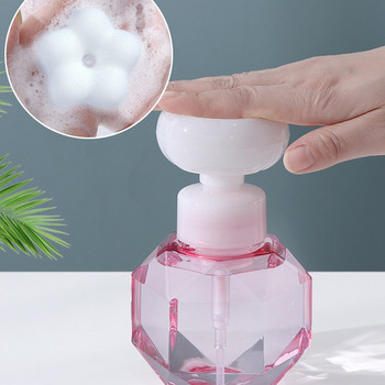 Flower Liquid Soap Dispenser Stamp Hand Soap Pump Bottle Floral Foam Bubbler Handsoup Πλαστικό Μπάνιο Ταξίδι Βάζο αποθήκευσης