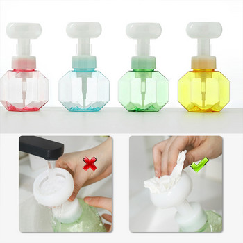 Flower Liquid Soap Dispenser Stamp Hand Soap Pump Bottle Floral Foam Bubbler Handsoup Πλαστικό Μπάνιο Ταξίδι Βάζο αποθήκευσης