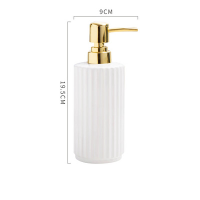 Sticla creativă de loțiune din ceramică Recipient dezinfectant pentru săpun de mână în dungi de uz casnic Flacon de șampon Dozator portabil de săpun în aer liber