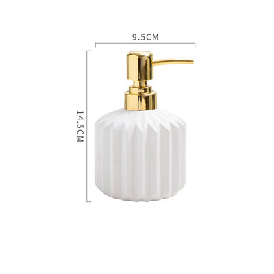 Sticla creativă de loțiune din ceramică Recipient dezinfectant pentru săpun de mână în dungi de uz casnic Flacon de șampon Dozator portabil de săpun în aer liber