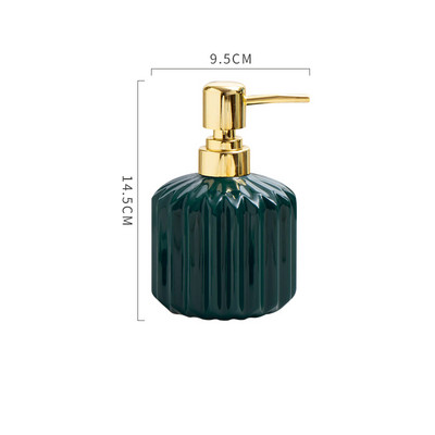 Sticla creativă de loțiune din ceramică Recipient dezinfectant pentru săpun de mână în dungi de uz casnic Flacon de șampon Dozator portabil de săpun în aer liber