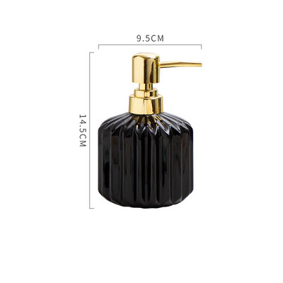 Sticla creativă de loțiune din ceramică Recipient dezinfectant pentru săpun de mână în dungi de uz casnic Flacon de șampon Dozator portabil de săpun în aer liber