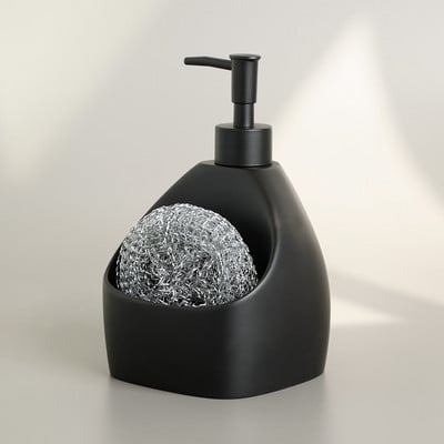 Soap Dispenser Liquid 400ml Soap Pump Dispenser, Refillable Dish Soap Dispenser for Kitchen Bathroom Washroom Ασπρόμαυρο