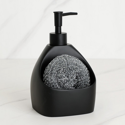 Skystas muilo dozatorius 400 ml muilo pompos dozatorius, pakartotinai užpildomas indų muilo dozatorius, skirtas virtuvei vonios kambariui prausimuisi juoda ir balta