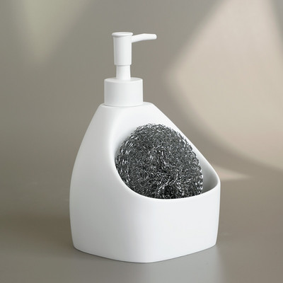 Skystas muilo dozatorius 400 ml muilo pompos dozatorius, pakartotinai užpildomas indų muilo dozatorius, skirtas virtuvei vonios kambariui prausimuisi juoda ir balta