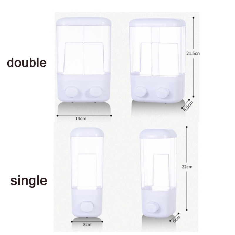 Dozator de săpun lichid pentru baie, montat pe perete, pentru duș, sticla de șampon, suport pentru recipient pentru loțiune, fără orificiu pentru pori, transparent gratuit