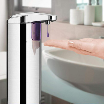 Автоматичен дозатор за течен сапун от неръждаема стомана, IR сензор без докосване