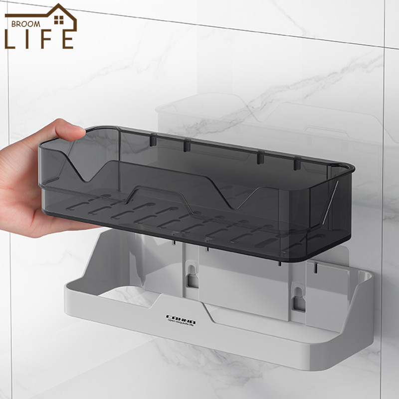 Raft pentru baie WC Suport șampon Rafturi de duș Suport pe perete Coș de depozitare pentru bucătărie Raft pentru cosmetice Organizator de acasă Accesorii pentru baie