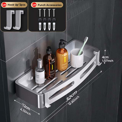 Kupaonska polica Police za tuširanje Aluminijski zidni nosač za tuširanje Šampon Stalak za pohranu Držač Kutna polica Organizator za kupaonicu