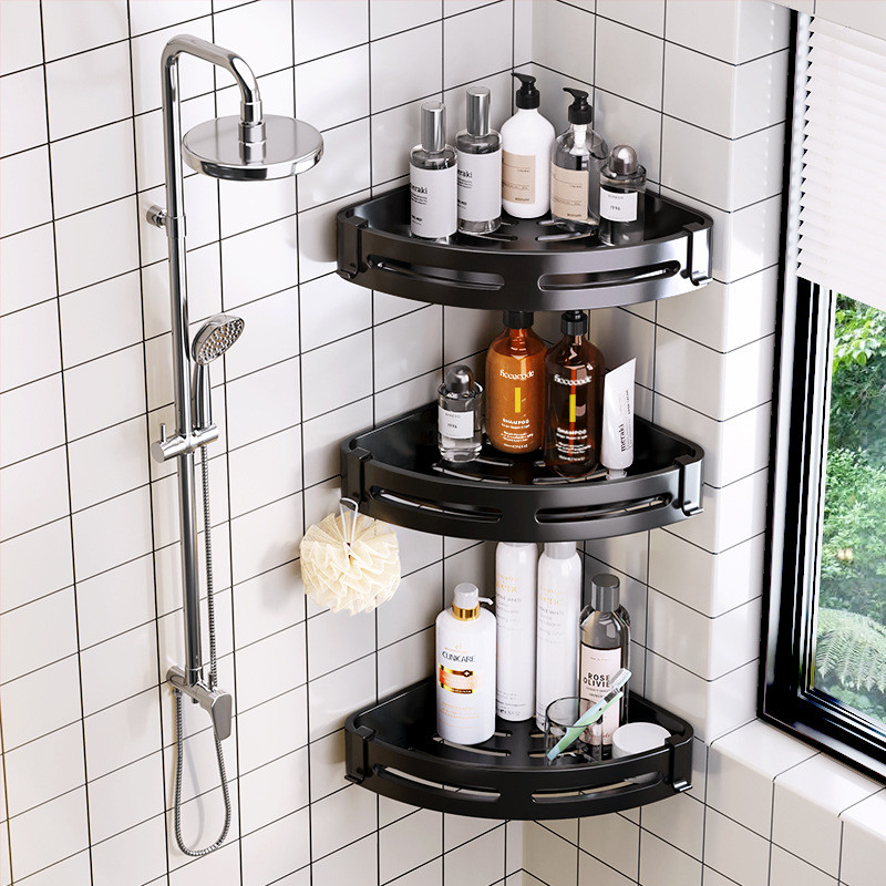 Kupaonska polica Police za tuširanje Aluminijski zidni nosač za tuširanje Šampon Stalak za pohranu Držač Kutna polica Organizator za kupaonicu