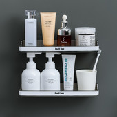 Kivehető fürdőszobai polc tároló állvány szappanos sampon tároló lefolyó kialakításához Fürdőszobadekorációs kiegészítők fürdőszobai polcokhoz