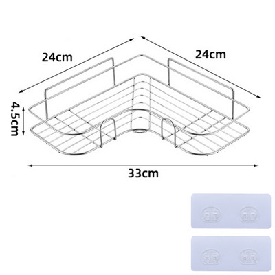 Nerūdijančio plieno laikymo lentyna be štampavimo virtuvės tualetas prie sienos pakabinamas vonios kambario tvarkyklės priedai kampinių lentynų kanalizacijos rinkinys