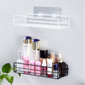 Raft pentru baie, montare pe perete, suport pentru șampon, cu ventuză, fără găurire, depozitare în bucătărie, accesorii pentru baie