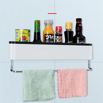 Ράφι μπάνιου χωρίς διάτρηση με πετσέτες ράφι αποθήκευσης κουζίνας Λοσιόν Αποθήκευση Οικιακά αξεσουάρ μπάνιου Οικονόμος στον τοίχο