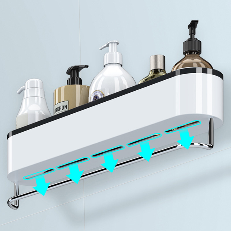 Vonios kambario lentyna be smūgių su rankšluosčių laikikliu Virtuvės laikymo lentyna Losjonų laikymas Buitiniai vonios kambario aksesuarai Namų tvarkytoja ant sienos