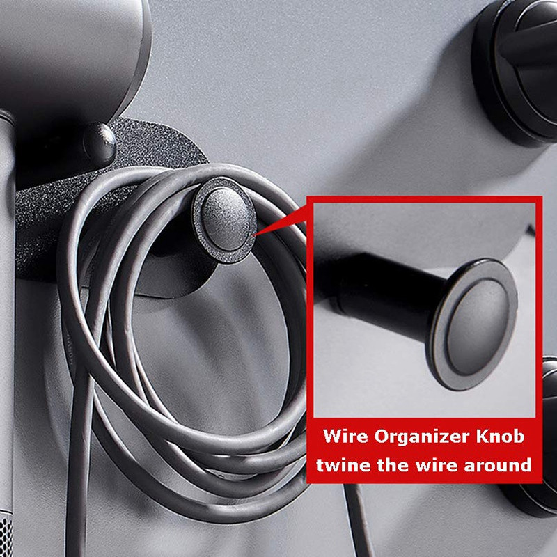 Praktiškas prie sienos tvirtinamas plaukų džiovintuvo laikiklis, lipnus magnetinis stovo laikiklis laikymo stovo laikiklis, skirtas Dyson Supersonic Hair Blow