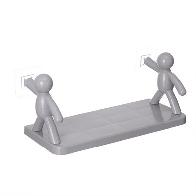 Kupaonska polica Tuš Stalak za odlaganje za sapun Šampon Organizator Slatke bijele police za lutke Bez bušenja Držač za kozmetiku Kućni dekor