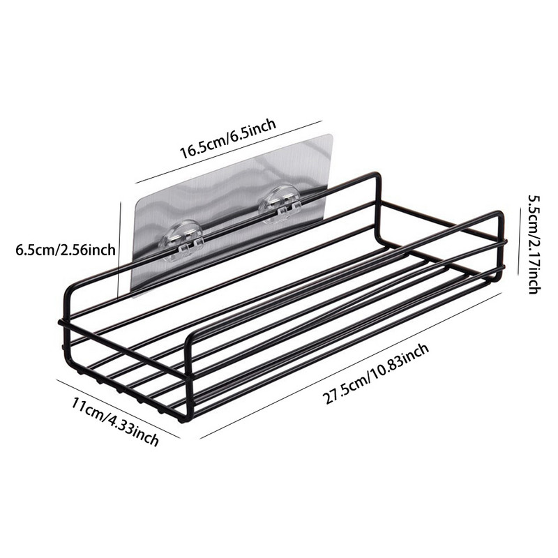 Geležinis 3M pagaliukas laikymo lentyna be grąžto Vonios tualeto reikmenys Virtuvės padažas buteliukas laikymo organizatoriaus stovas