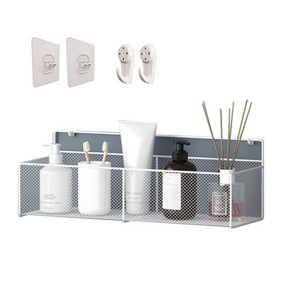 Zidna košara za pohranu Metalna mrežasta polica za kupaonicu Organizator za tuš kadu