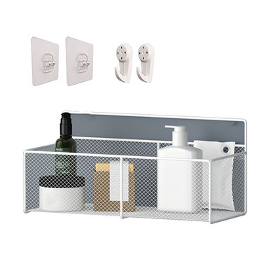 Zidna košara za pohranu Metalna mrežasta polica za kupaonicu Organizator za tuš kadu