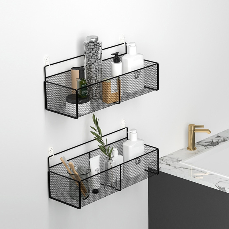 Zidna košara za pohranu Metalna mrežasta polica za kupaonicu Organizator za tuš kadu