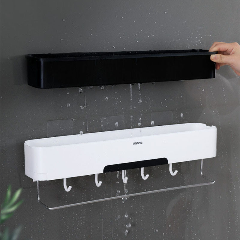 Zidna kupaonska polica Organizator za toaletne potrepštine za pohranu kozmetike Kućanski pribor za kupaonicu Domaćica na zidu