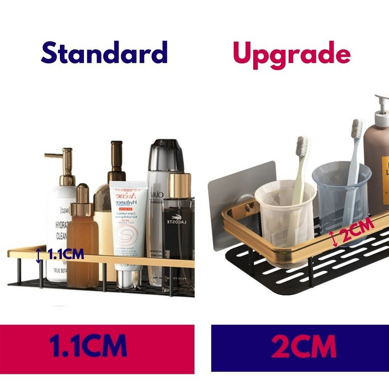 Kupaonske police Kutna polica bez bušenja Stalak za odlaganje tuša Stalak za odvod WC školjke Držač šampona Kupaonski pribor